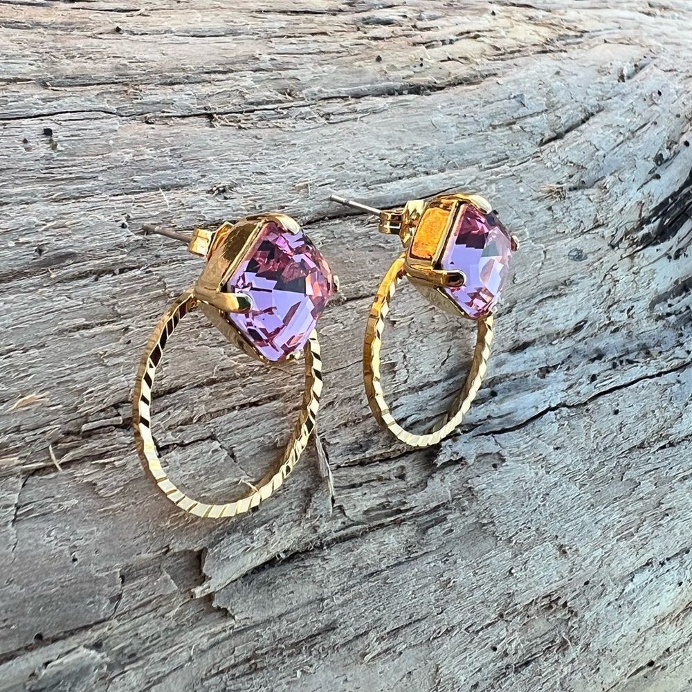 Handcrafted Earrings with Swarovski Crystal - Picture 5 of 6